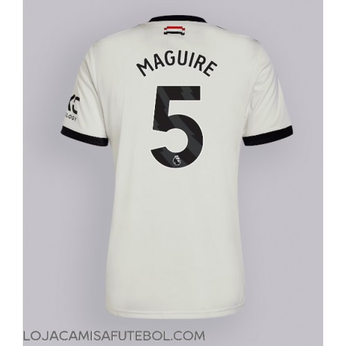 Camisa de Futebol Manchester United Harry Maguire #5 Equipamento Alternativo 2024-25 Manga Curta